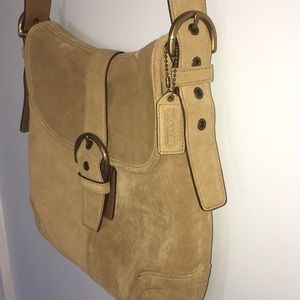 Coach tan natural cowhide leather crossbody